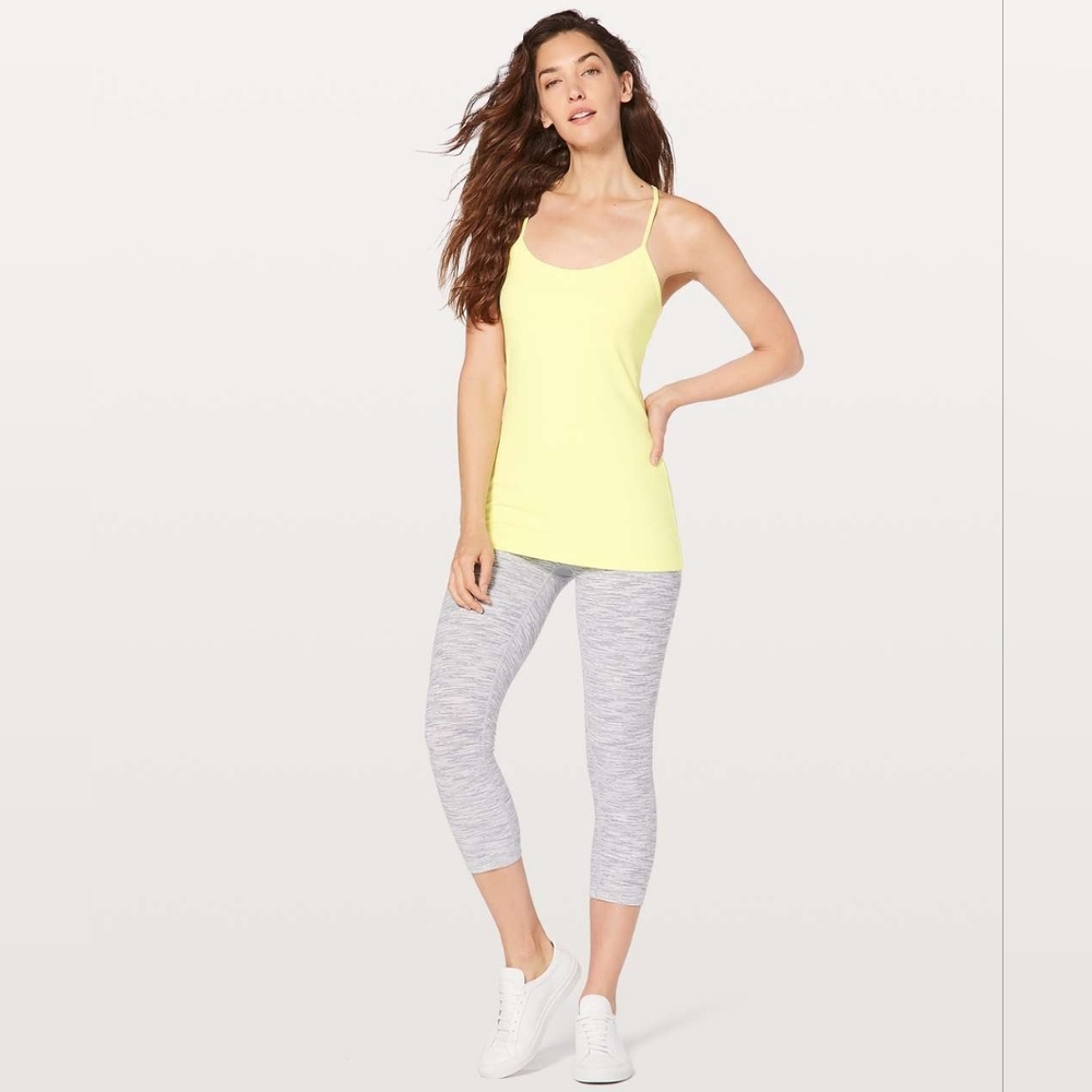 LULULEMON - Pale Yellow Spaghetti Strap Racerback Tank Top Size 4